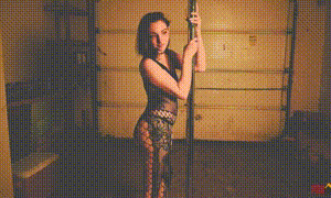 Captive Girl Strips for Daddy in Garage